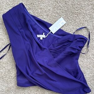 Elegant Purple One-Shoulder Top